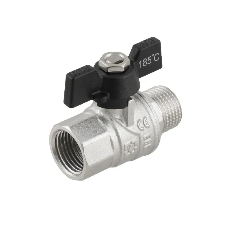 Guľový kohút motýľ 1/2″ MF PN50 s upchávkou