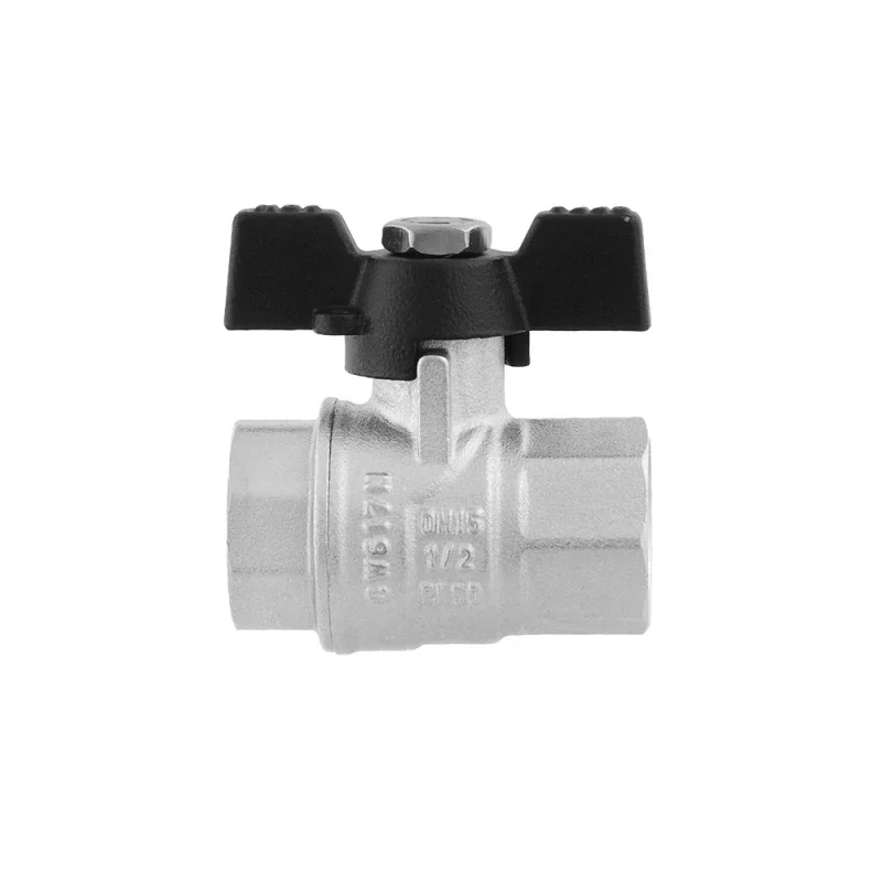 Guľový kohút motýľ 1/2" FF PN50 s upchávkou