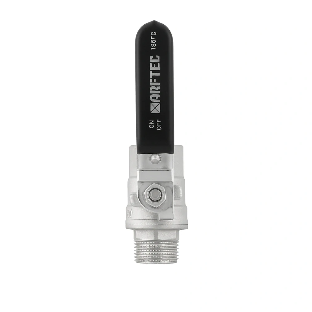Guľový ventil RAFTEC Black 1" FF – PN40, robustný uzatvárací ventil s pákou