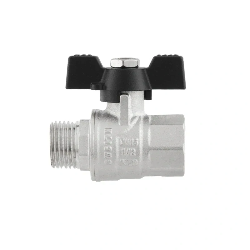 Guľový kohút motýľ 1/2″ MF PN50 s upchávkou