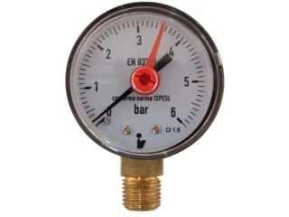 Tlakomer 0- 6bar, DN 100, spodný vývod - 1/4"