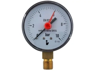 Tlakomer 0- 10 bar, DN63, spodný vývod - 1/4"
