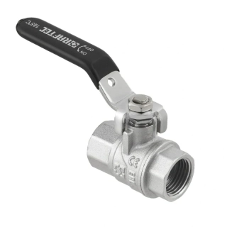 Guľový ventil RAFTEC Black 1/2" FF – PN50, robustný uzatvárací ventil s pákou