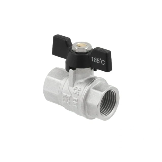 Guľový kohút motýľ 1/2" FF PN50 s upchávkou