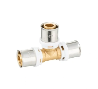 PEX-AL T-kus 16 × 16 × 16 mm – lisovacia tvarovka (TH)